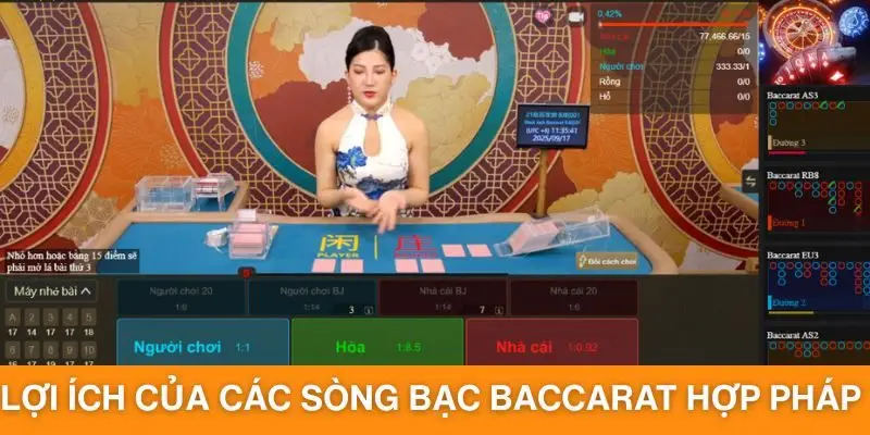 Lợi ích thiết thực của các sòng bạc baccarat hợp pháp 